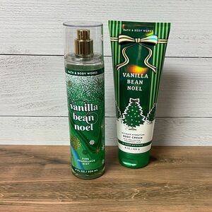 Bath & Body Works Vanilla Bean Noel Set - Green and Gold
